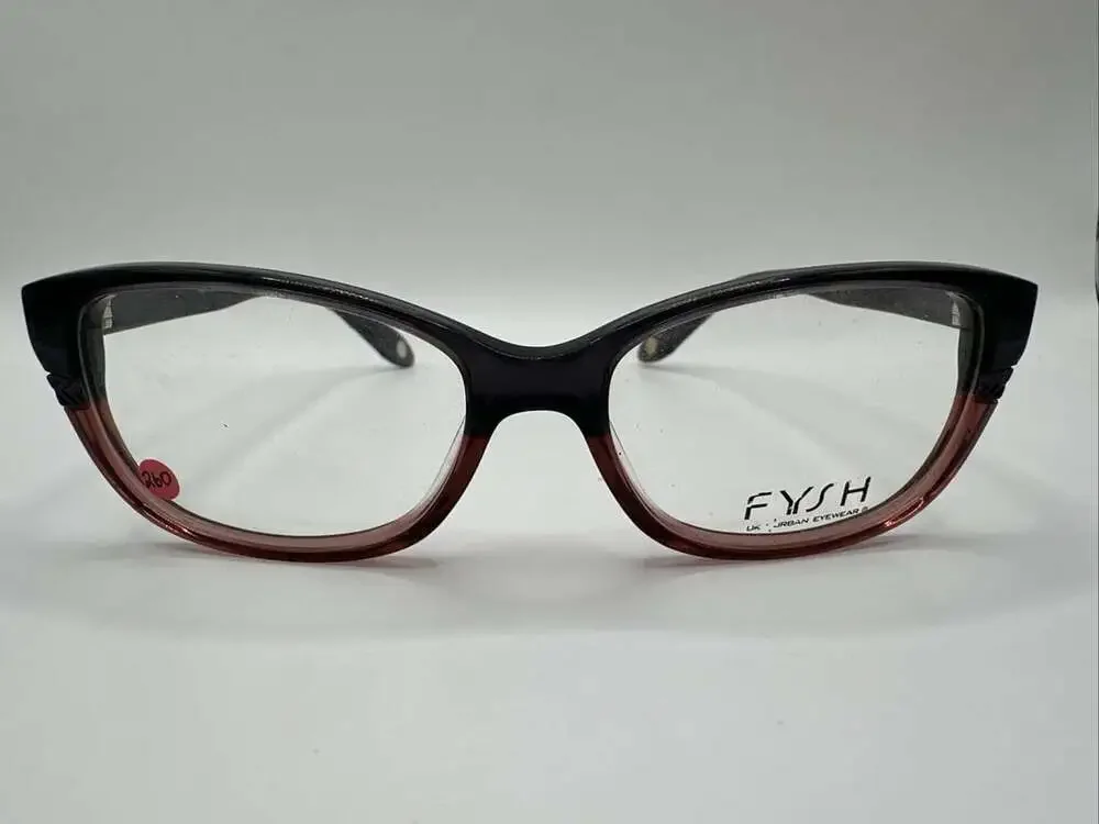 FYSH 3517 221 Grey Rose Womens Rectangle Full Rim Eyeglasses 53-16-140 B:37